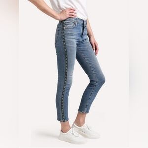 🍀Citizens of Humanity Rocket Crop High Rise Skinny Jeans Mateo Stripe